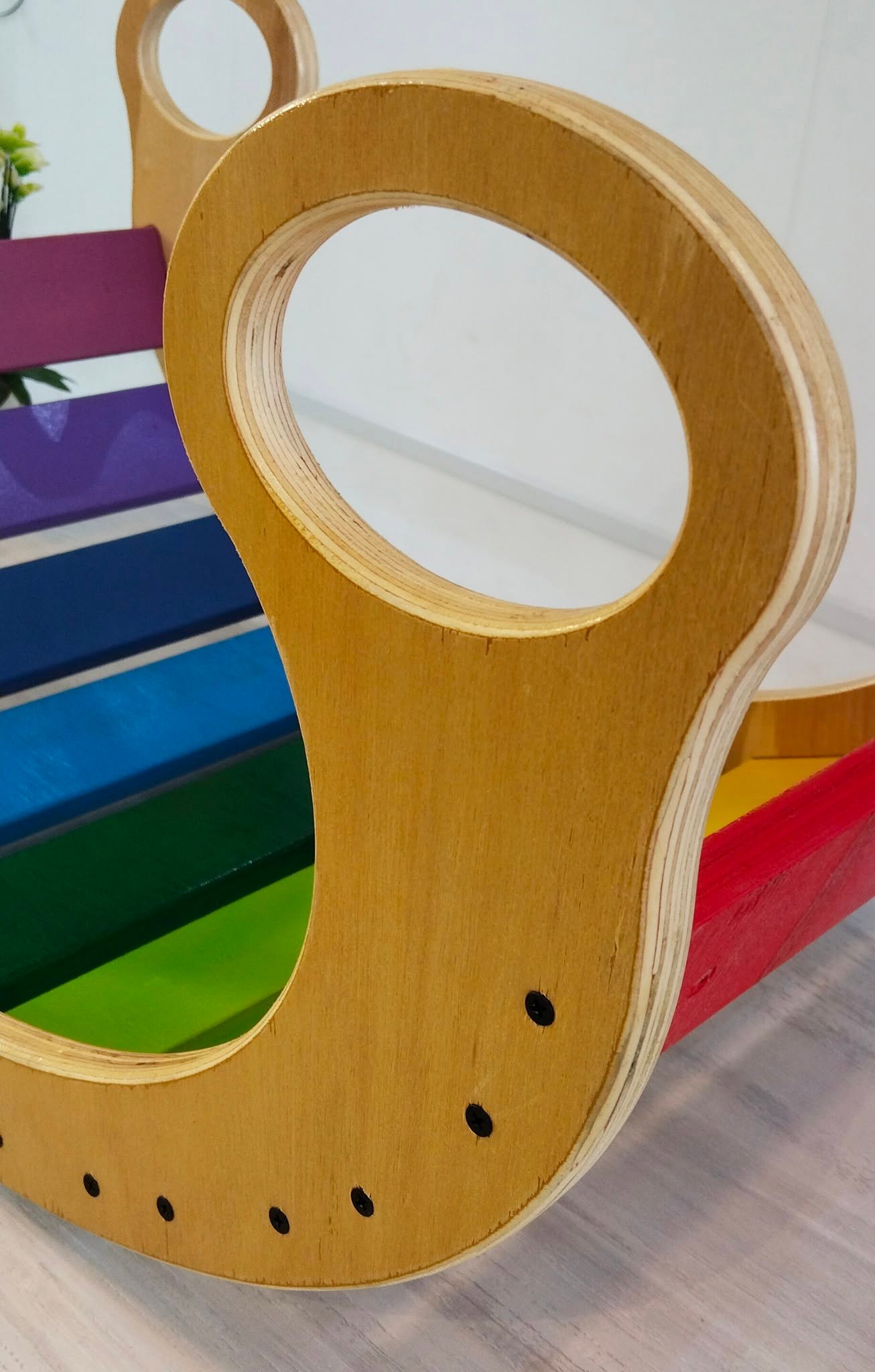 The Rainbow Wooden Rocker – Kids Rocking & Climbing Toy - Image 2
