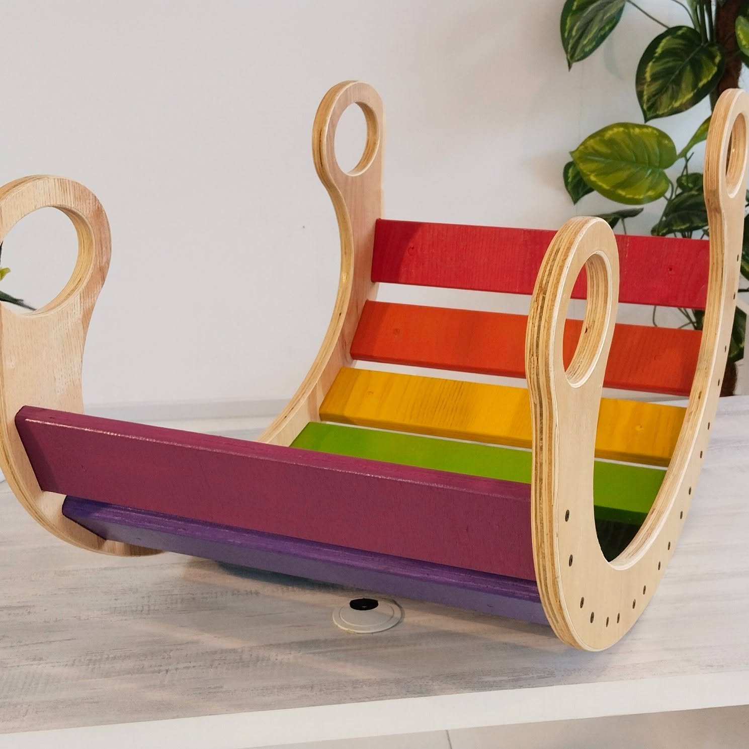 The Rainbow Wooden Rocker – Kids Rocking & Climbing Toy - Image 5