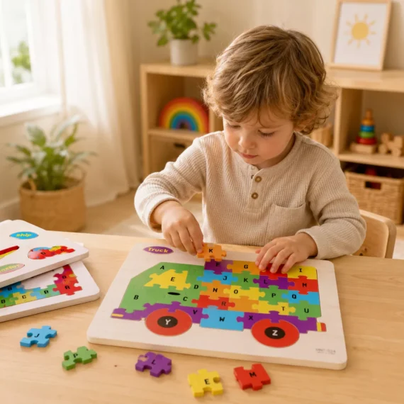 Wooden ABC Explorer – A-Z Letter Puzzle for Early Learning