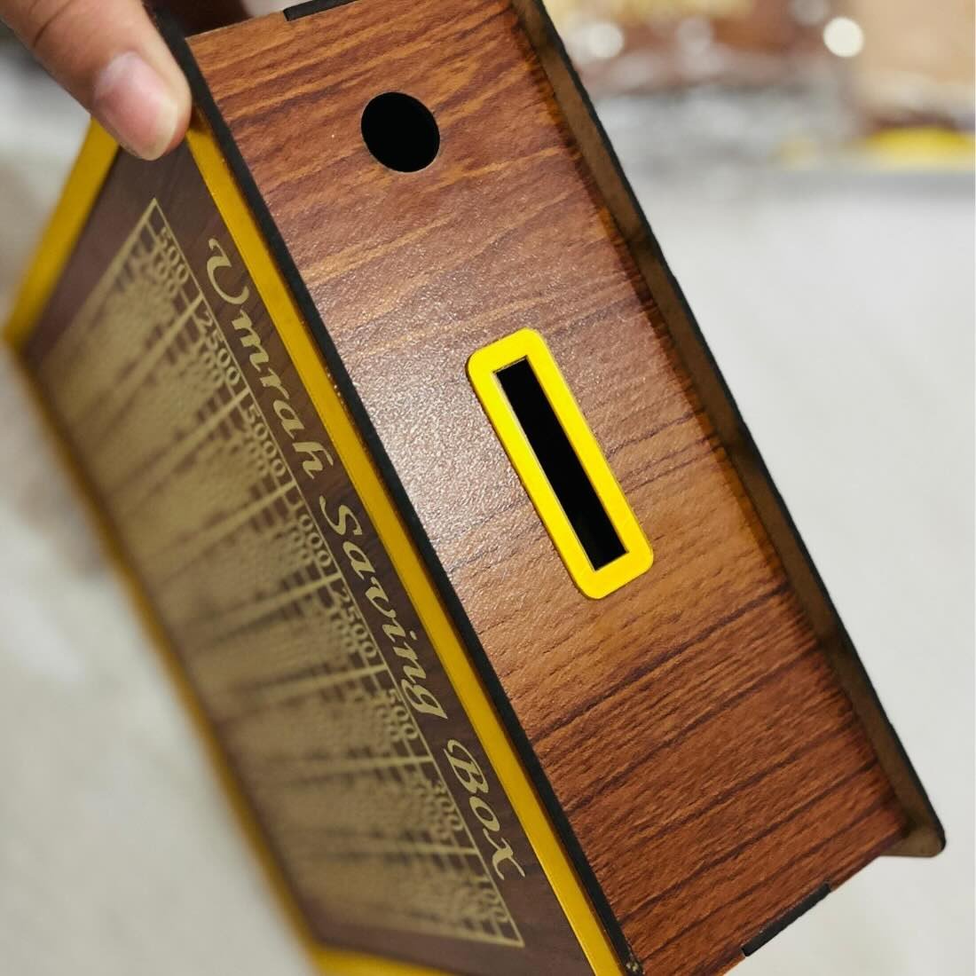 Umrah Savings Box 210,000 PKR – Premium Wooden Saving Challenge - Image 3