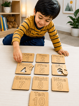 Educational Toy sWooden Number Learning Puzzle Set for Kids 1-10 - Image 4