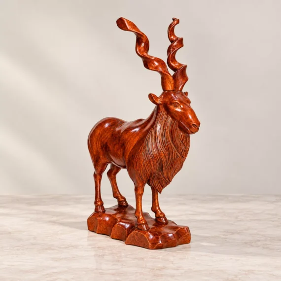 Regal Antlerwood Deer – Luxury Wooden Showpiece