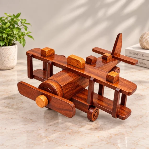 Royal SkyCraft Wooden Airplane – Vintage Aviation Showpiece